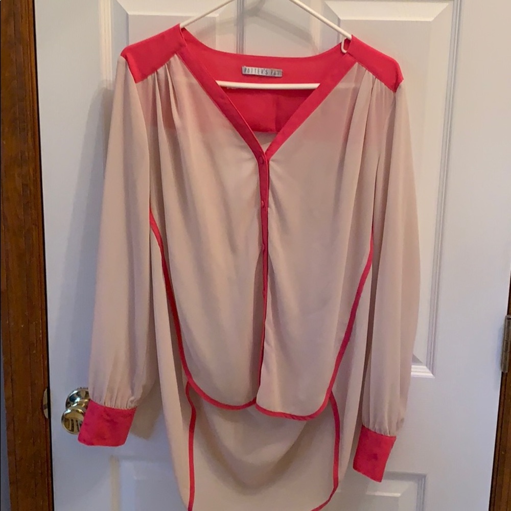 Potters pot sheer blouse